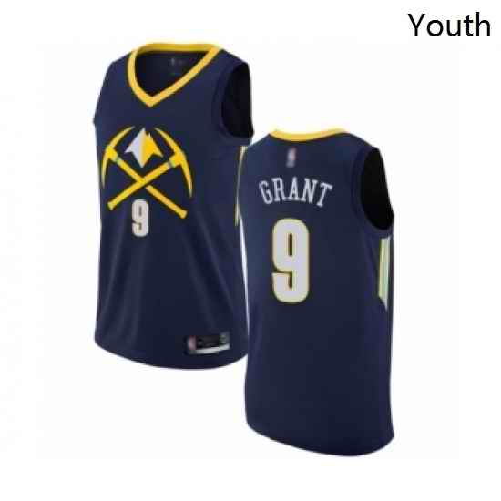 Youth Denver Nuggets 9 Jerami Grant Swingman Navy Blue Basketball Jersey City Edition